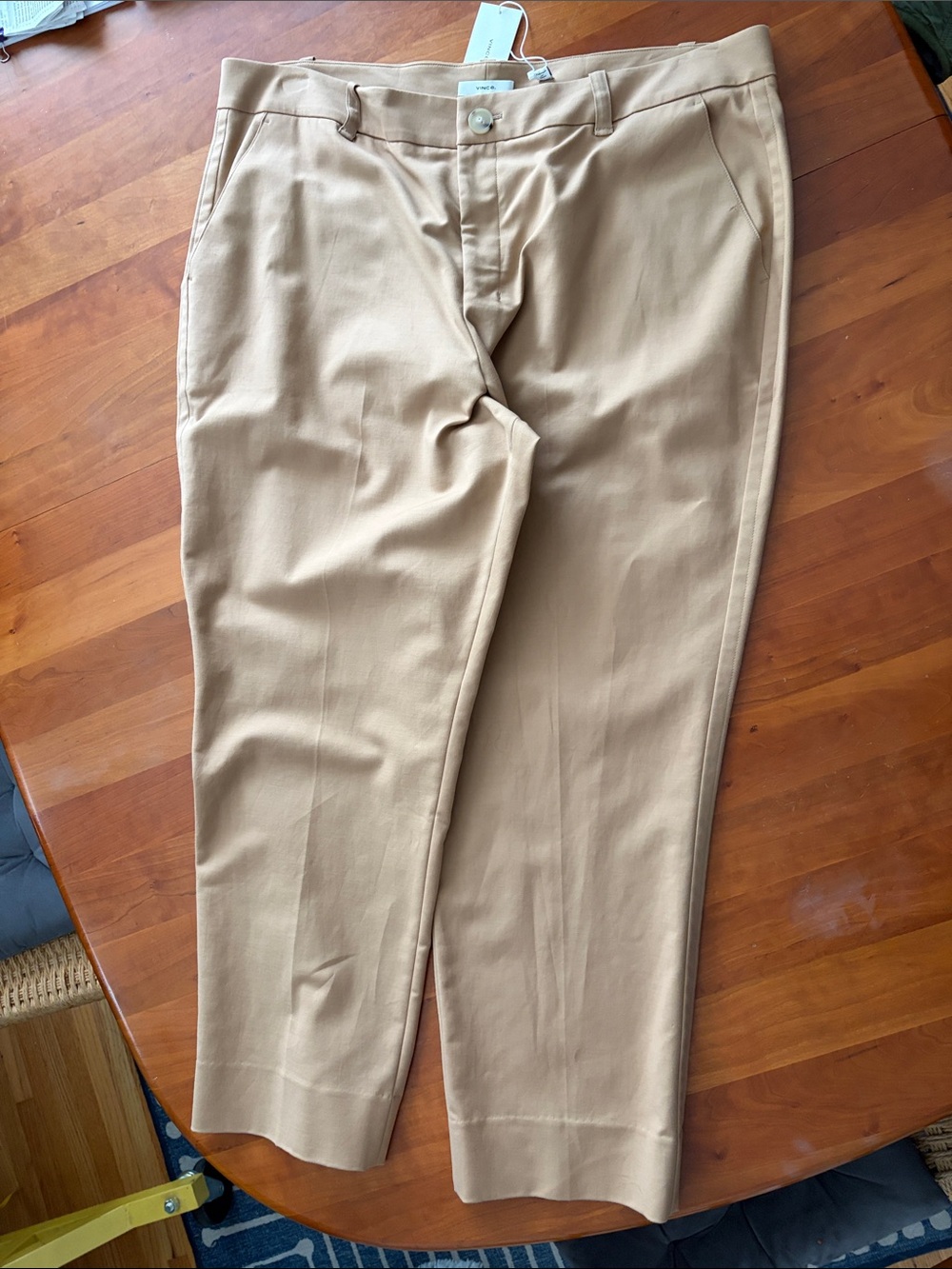 Vince Women's Tan Straight-Leg Trousers